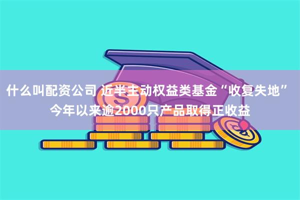 什么叫配资公司 近半主动权益类基金“收复失地” 今年以来逾2000只产品取得正收益