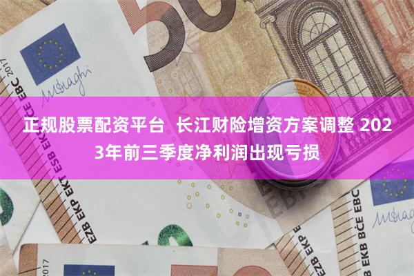 正规股票配资平台  长江财险增资方案调整 2023年前三季度净利润出现亏损